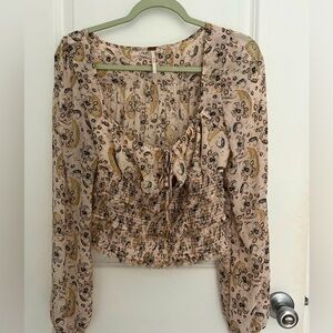 Free People size small long sleeve shirt